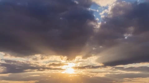 Sunset Clouds In Motion 9 4K Stock Footage 53522760