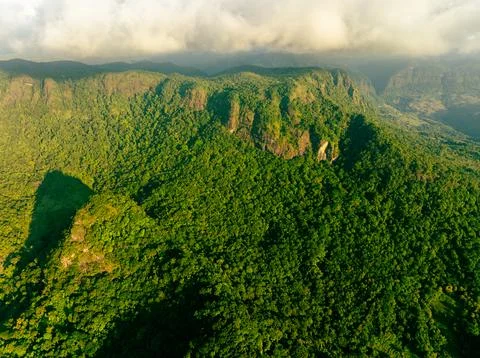 Sunset Clouds Mountains Fotos de archivo