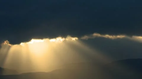Sunset Clouds &amp; Mountains - Time Lapse Stock Footage 11425010