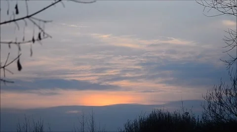 Sunset clouds move Stock Footage 62617853