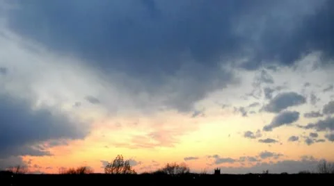 Sunset Clouds Moving Video stock 10709291