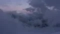 Sunset clouds moving in the mountains (Elbrus area). Time-lapse HD Footage