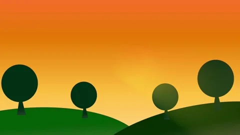 Sunset clouds  with orange background Stock Footage 156868828