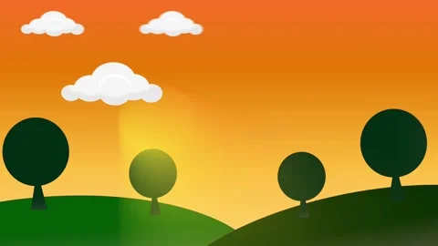 Sunset clouds  with orange background Vidéo 156868838