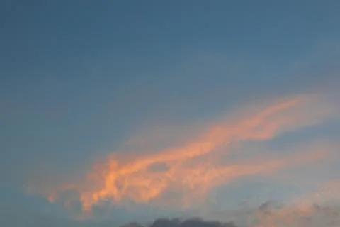 Sunset Clouds With Orange Glow Stock Photos