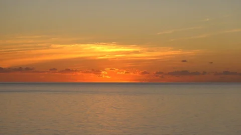 Sunset with clouds over the Atlantic Ocean. Fuerteventura, Spain Video stock 102288893