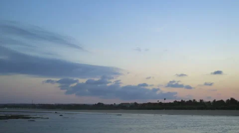 Sunset clouds over sea bay at Bali Island. Stock Footage 41305935