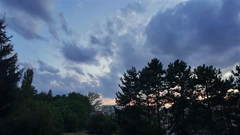 Sunset Clouds Over Trees 動画素材 348700292