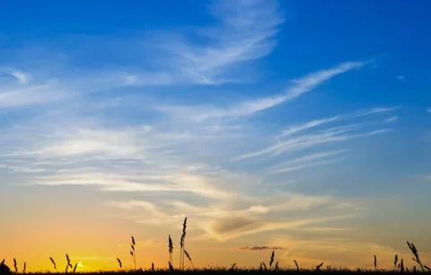 Sunset in clouds Foto stock