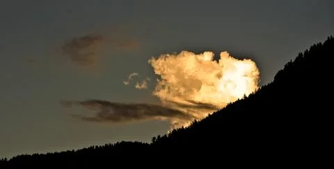 Sunset with clouds Stock Photos