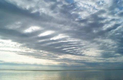 Sunset in the clouds Stock Photos