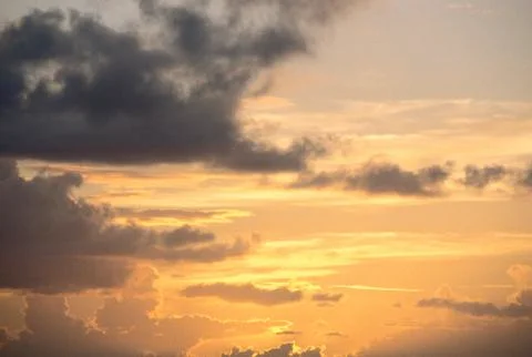 Sunset with Clouds Stock Photos