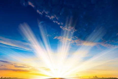 Sunset in clouds Foto stock