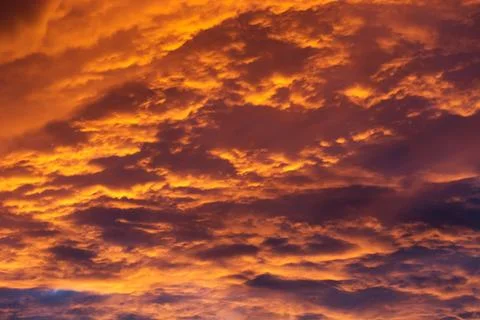 Sunset with clouds. Stock Photos