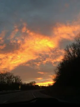 Sunset on Clouds 스톡 사진