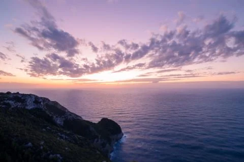 Sunset with clouds Stock Photos