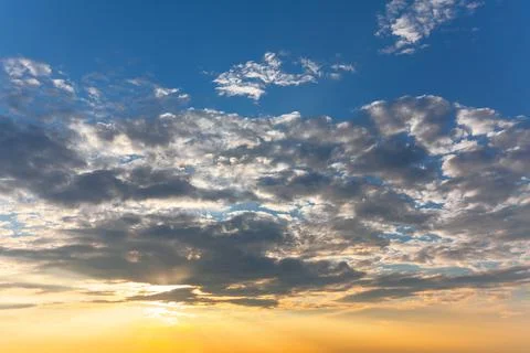 Sunset in clouds Stock Photos