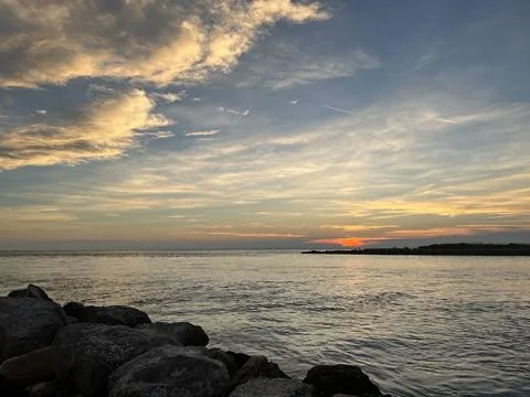 Sunset with Clouds Stock-Fotos