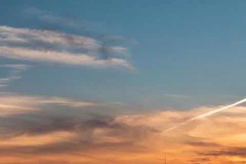 Sunset clouds picture Stock Photos