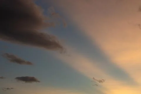Sunset Clouds With Rays of Light Stock Photos