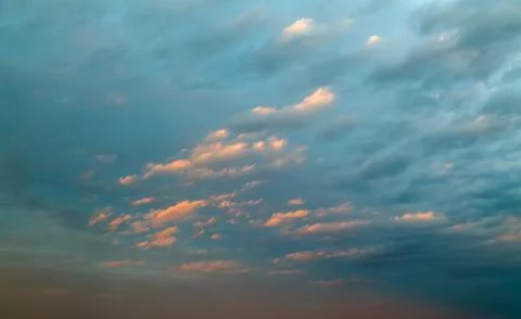 Sunset Clouds with Red Highlights Foto stock