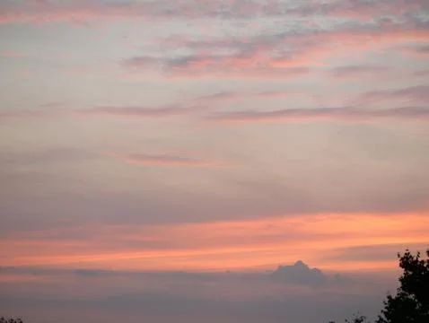 Sunset Clouds In Red &amp; Pink Stock Photos