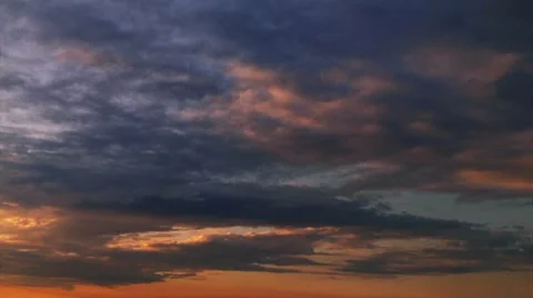 Sunset Clouds Rolling in Stock Footage 44434672