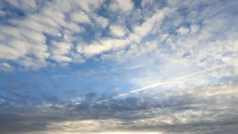 Sunset, clouds in the sky, Perspective. Stock Footage 172498191