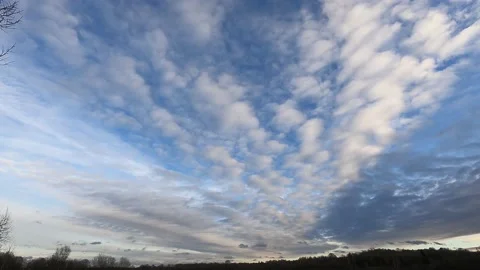 Sunset, clouds in the sky, Perspective. Stock Footage 172498209