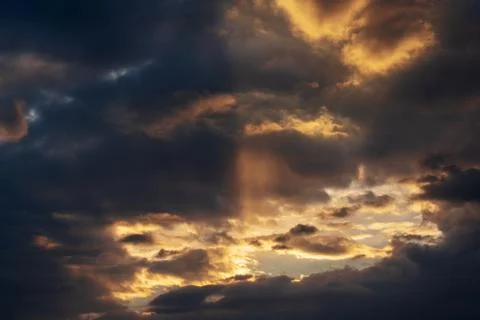 Sunset. clouds on the sky. Stock Photos