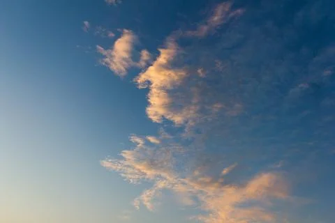 Sunset clouds on the sky Stock Photos