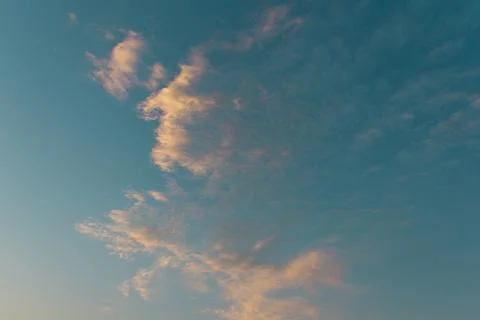 Sunset clouds on the sky Stock Photos
