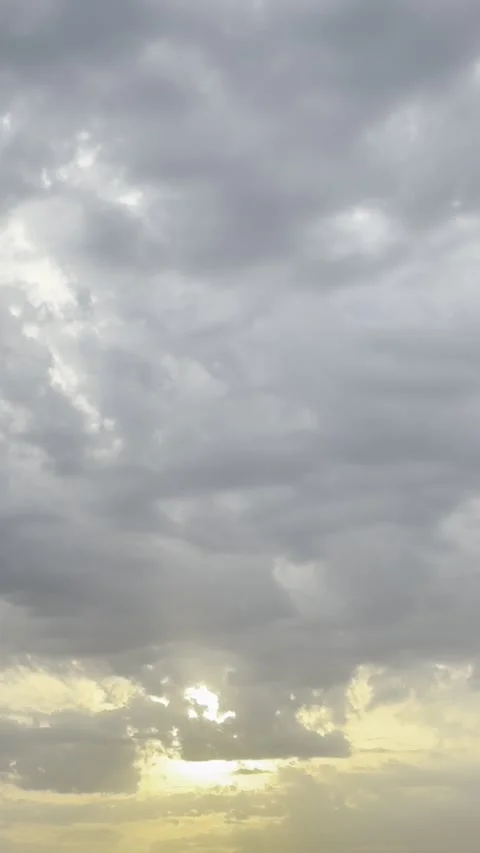 Sunset Clouds with Streetlight Silhouette Vídeo Stock 346076385