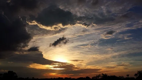 Sunset Clouds Time Lapse (2160p 25fps) Stock Footage 94970942