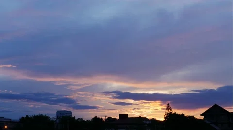 Sunset clouds time lapse, 4k, Stock-Footage 68344812