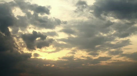 Sunset Clouds. Time Lapse Stock Footage