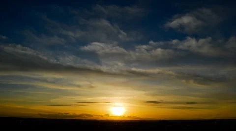 Sunset clouds time lapse Stock Footage