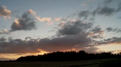 Sunset With Clouds (Time-lapse) Video stock 8576490