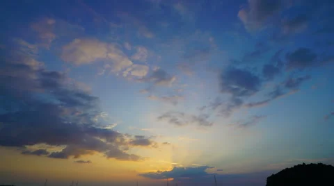 Sunset Clouds Time Lapse Stock Footage 61618325