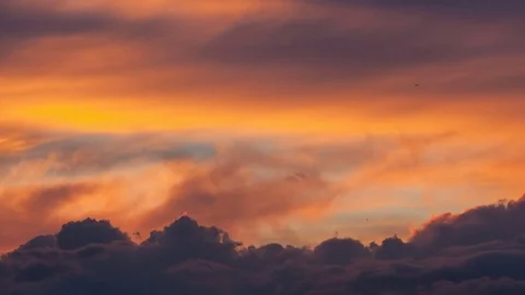 Sunset clouds time lapse Stock Footage 76326368