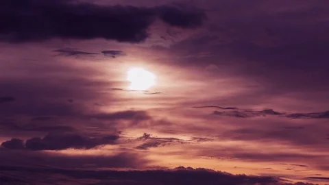 Sunset  clouds time lapse Stock Footage 77314909