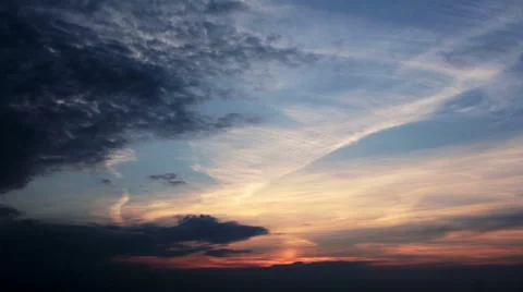 Sunset Clouds Time Lapse HD Stock Footage 41572921