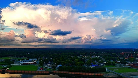 Sunset Clouds Time-Lapse Over River – 4K Cinematic Nature Scene Stock Footage 315259060
