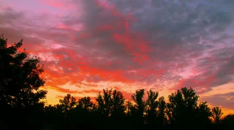 Sunset clouds time lapse t3359 Stock Footage 11526053