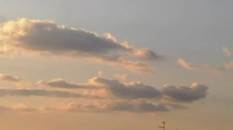 Sunset clouds time-lapse video Stock Footage 35093792