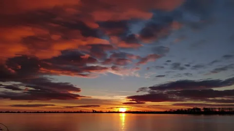 Sunset clouds timelapse background Video stock 147947966