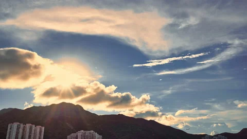 Sunset Clouds timelapse Stock Footage 154681795