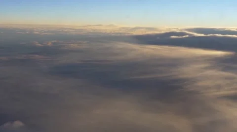 Sunset cloudscape aerial Stock Footage 54908114