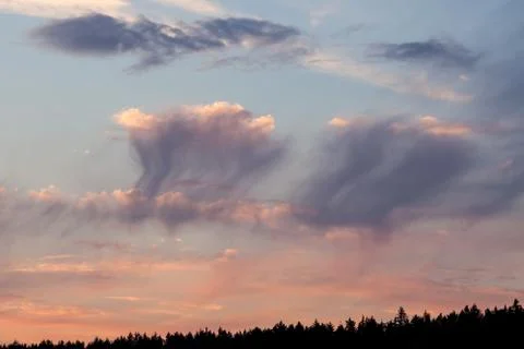 Sunset cloudscape sky Stock Photos