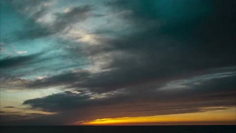 Sunset cloudscape time lapse Stock Footage 134144321